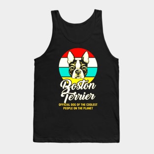 Funny Boston Terrier Vintage Retro Tank Top